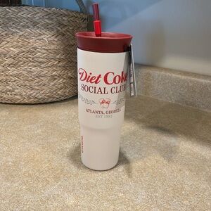 Diet Coke Social Club Insulated Tumbler - White with Red Lid